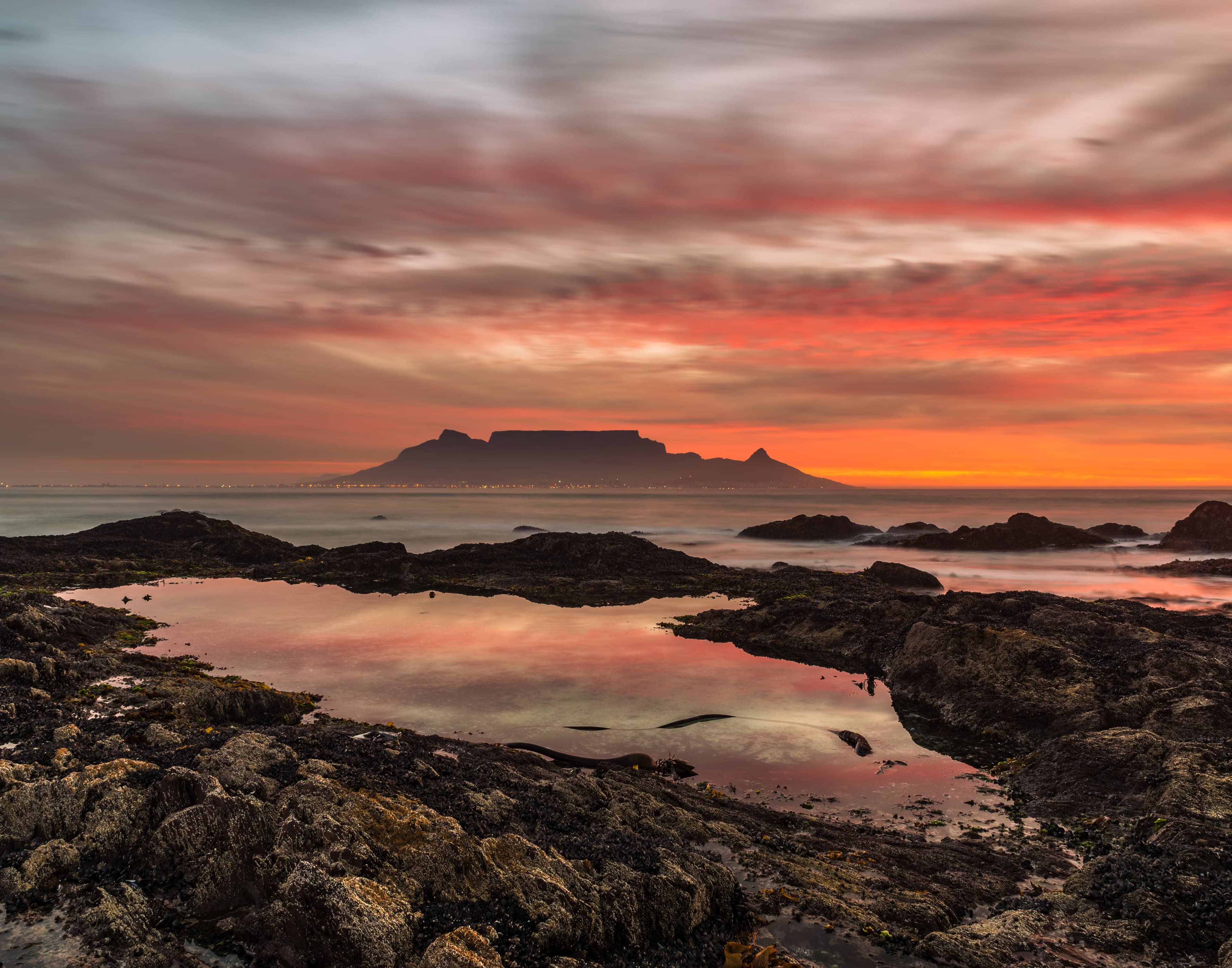 Table Mountain at sunset - Cape Town, South Africa